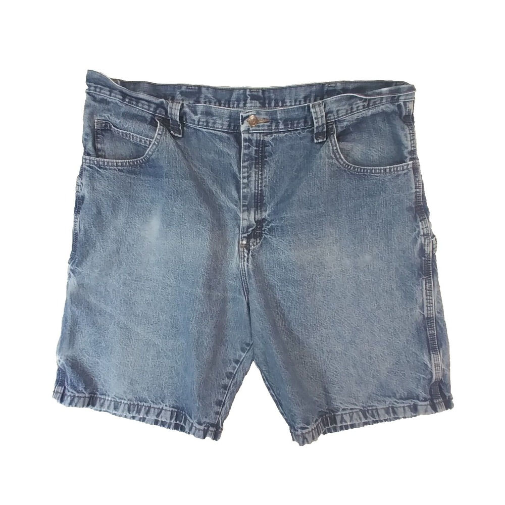 Wrangler carpenter shorts men's 42 x 10 blue denim jeans workwear outdoor